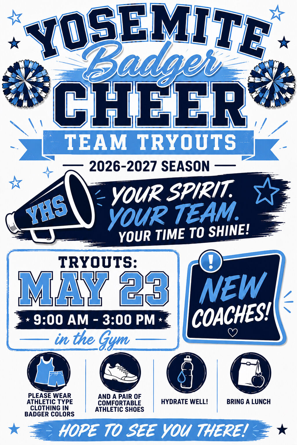 📣Cheer tryouts for upcoming freshman students📣