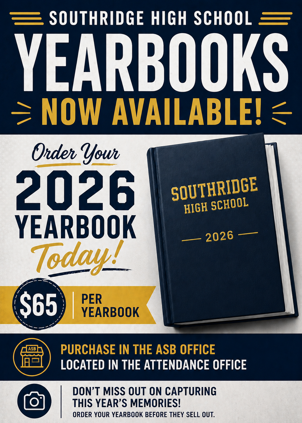 Don’t Miss Out — Order Your 2026 Yearbook Today!