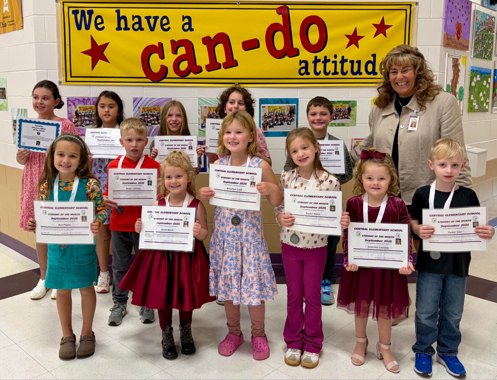 Central Elementary  Student of the Month September 2026