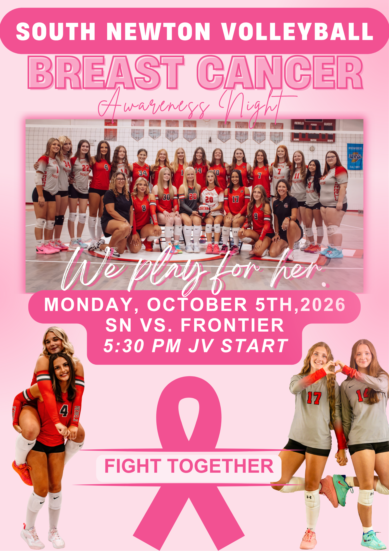 🩷 Volleyball Pink Out Night!