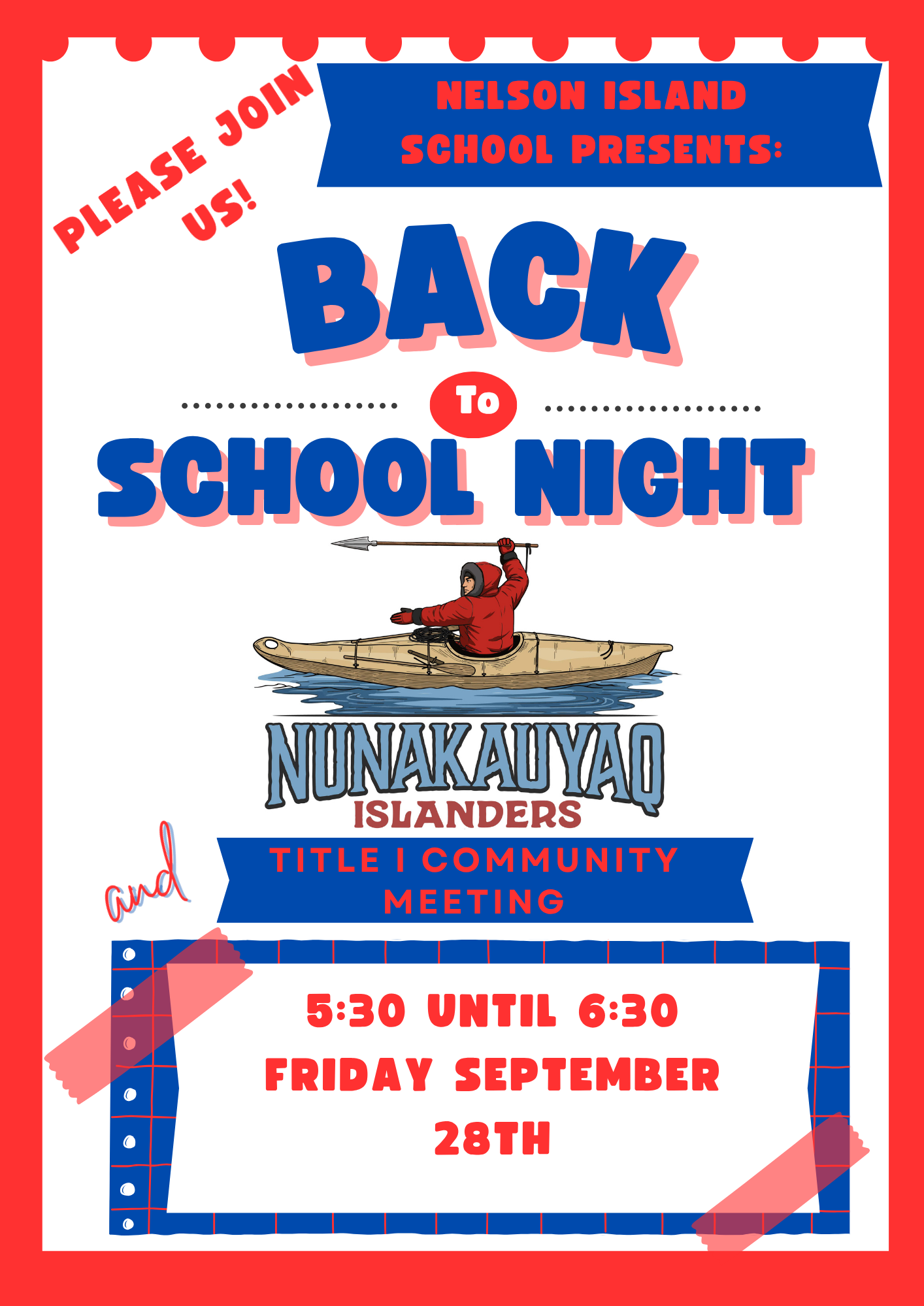 Back to school night and Title I meeting