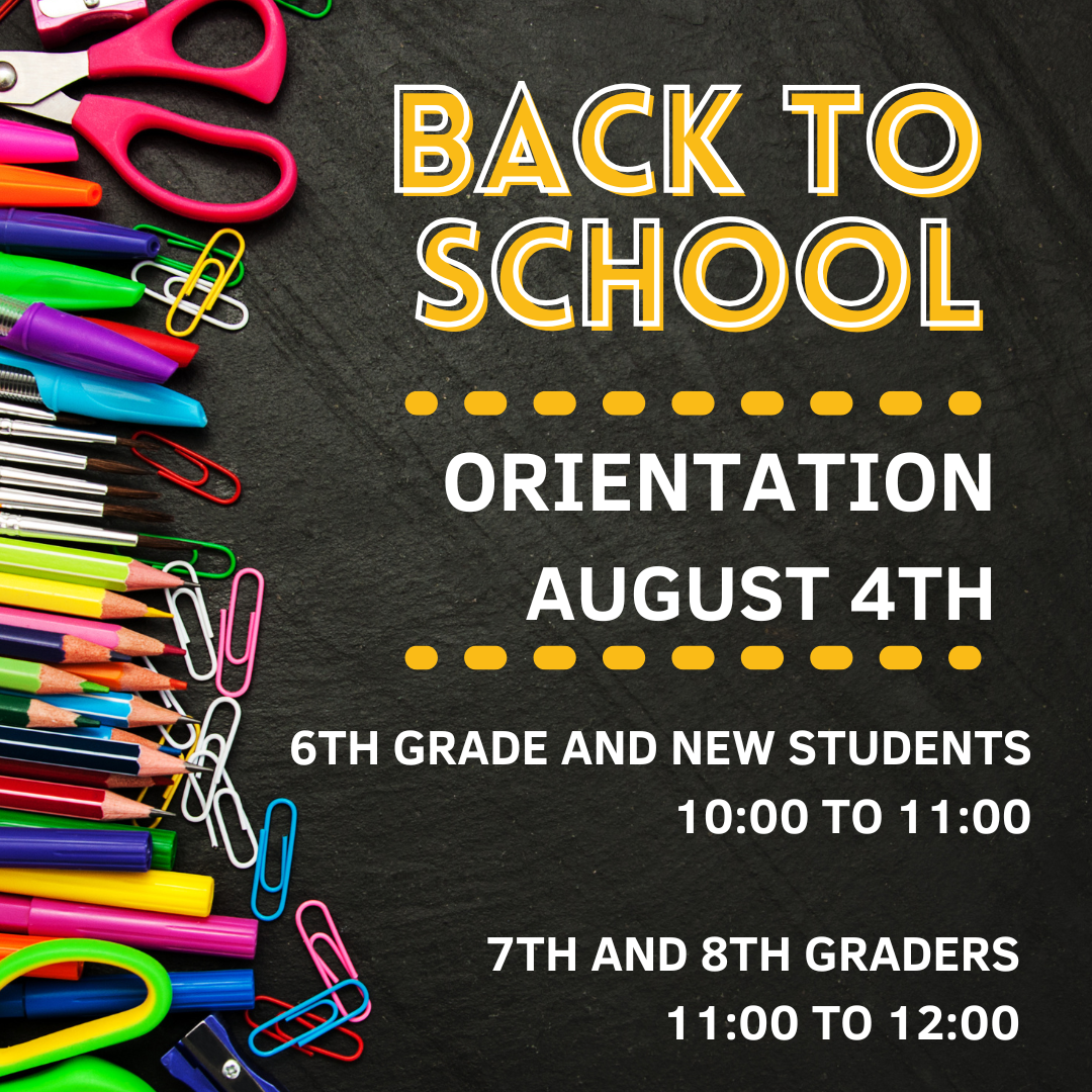 WMS Save the Date: Orientation & Schedule Pick Up