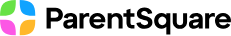 A logo with four colorful, petal-like shapes arranged in a circular pattern on a black background.