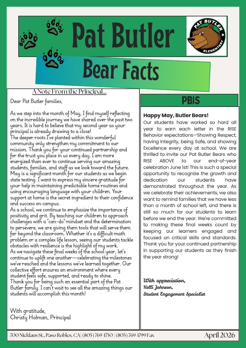 2026 May - The Bear Facts