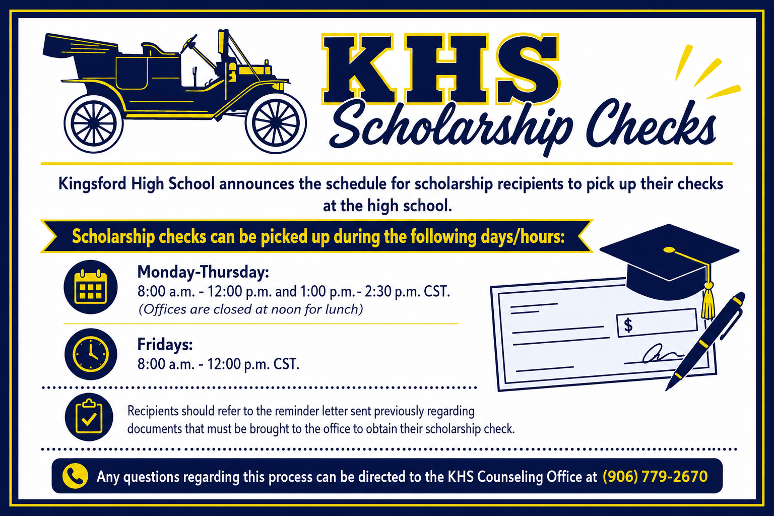 KHS Scholarship Checks