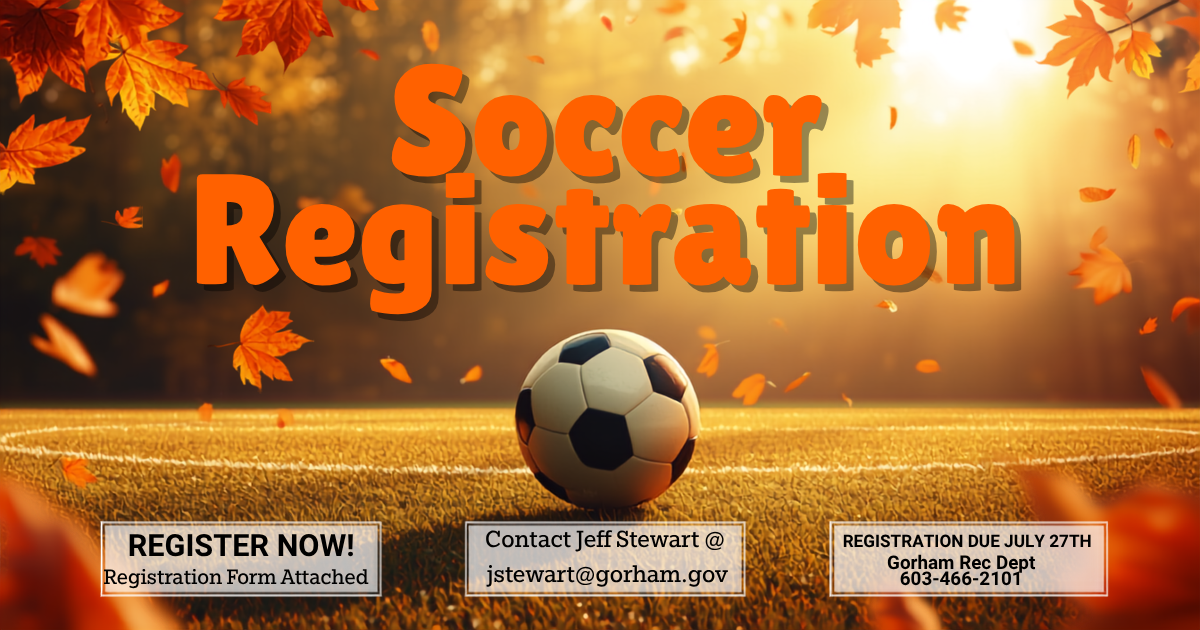 Gorham Parks & Rec Fall Youth Soccer Program!