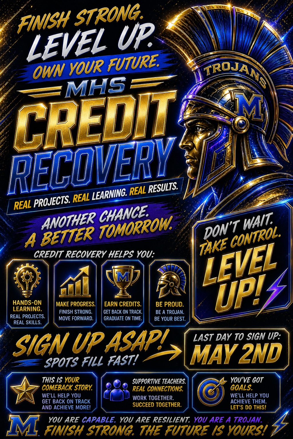 🚨 TROJANS — DON’T MISS THIS CREDIT RECOVERY OPPORTUNITY. 🚨