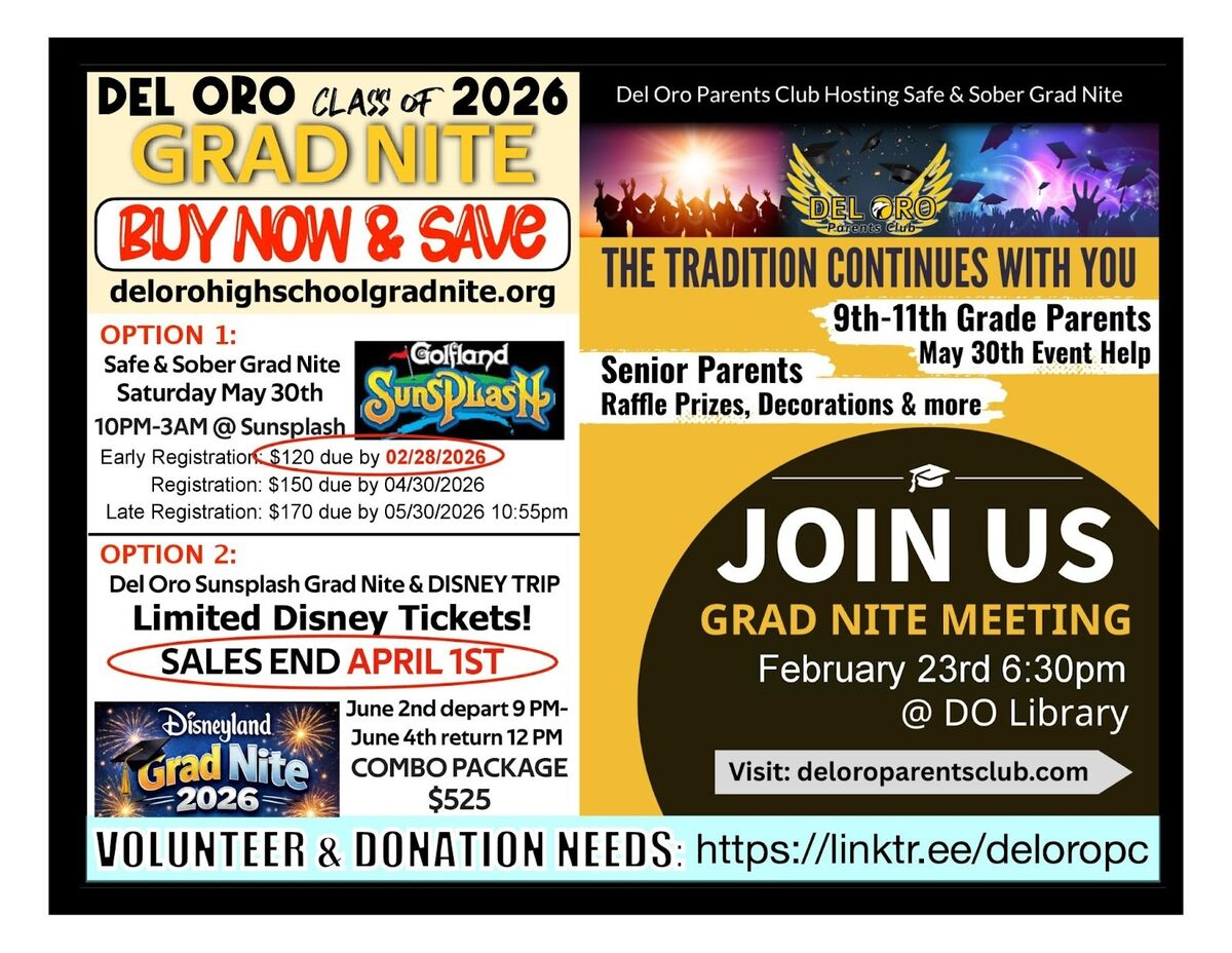 Confluence West Class of 2026 Senior Events and Information.