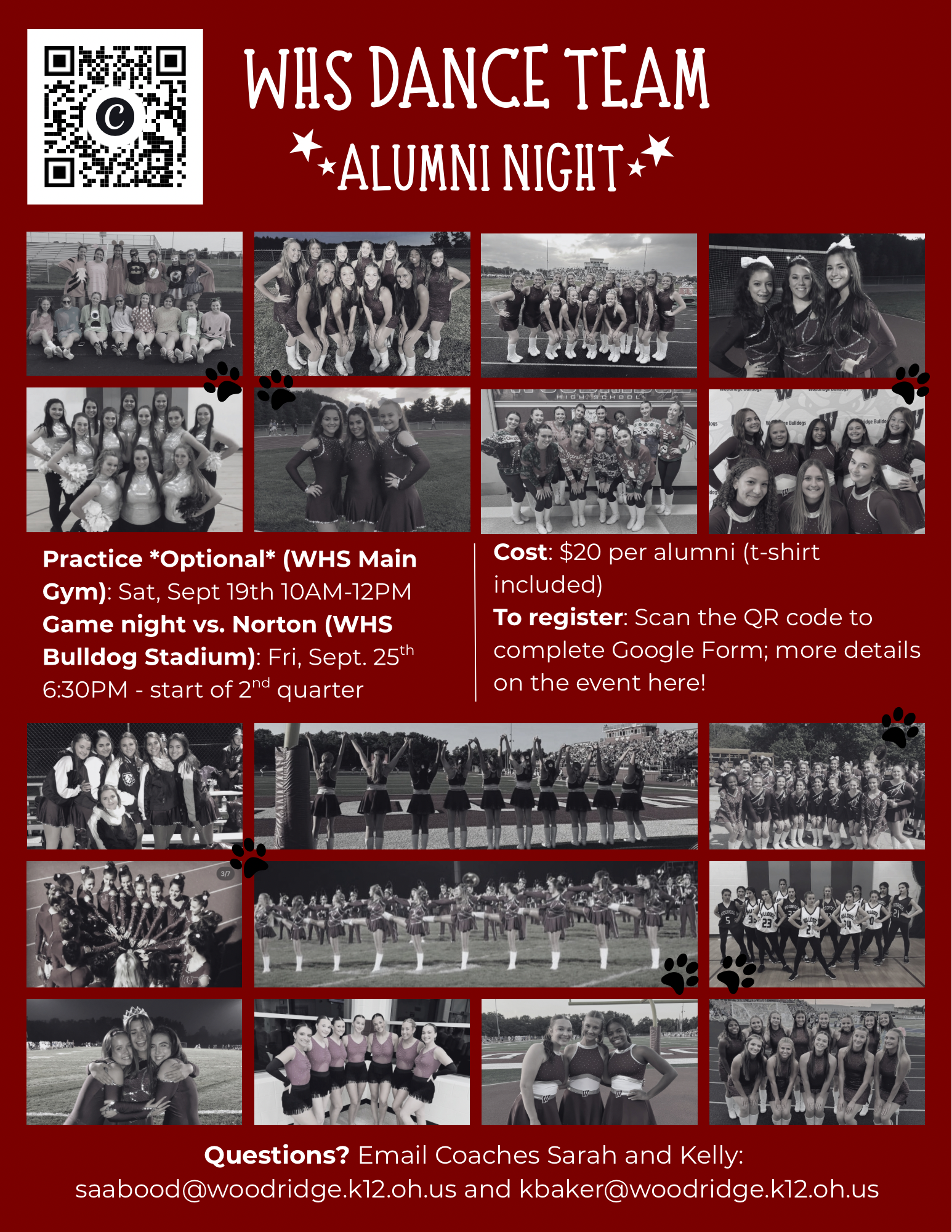 WHS Dance Team Youth Clinic & Alumni Night