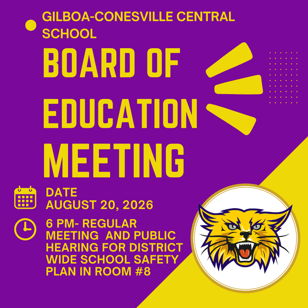 GCCS BOE Meeting: 8/20 @ 6 PM
