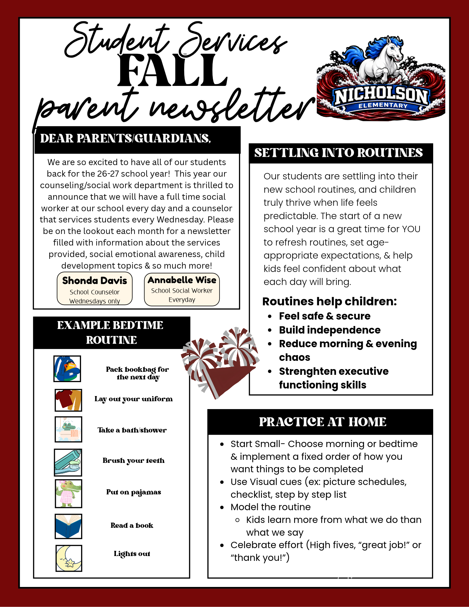 Student Services Fall Parent Newsletter