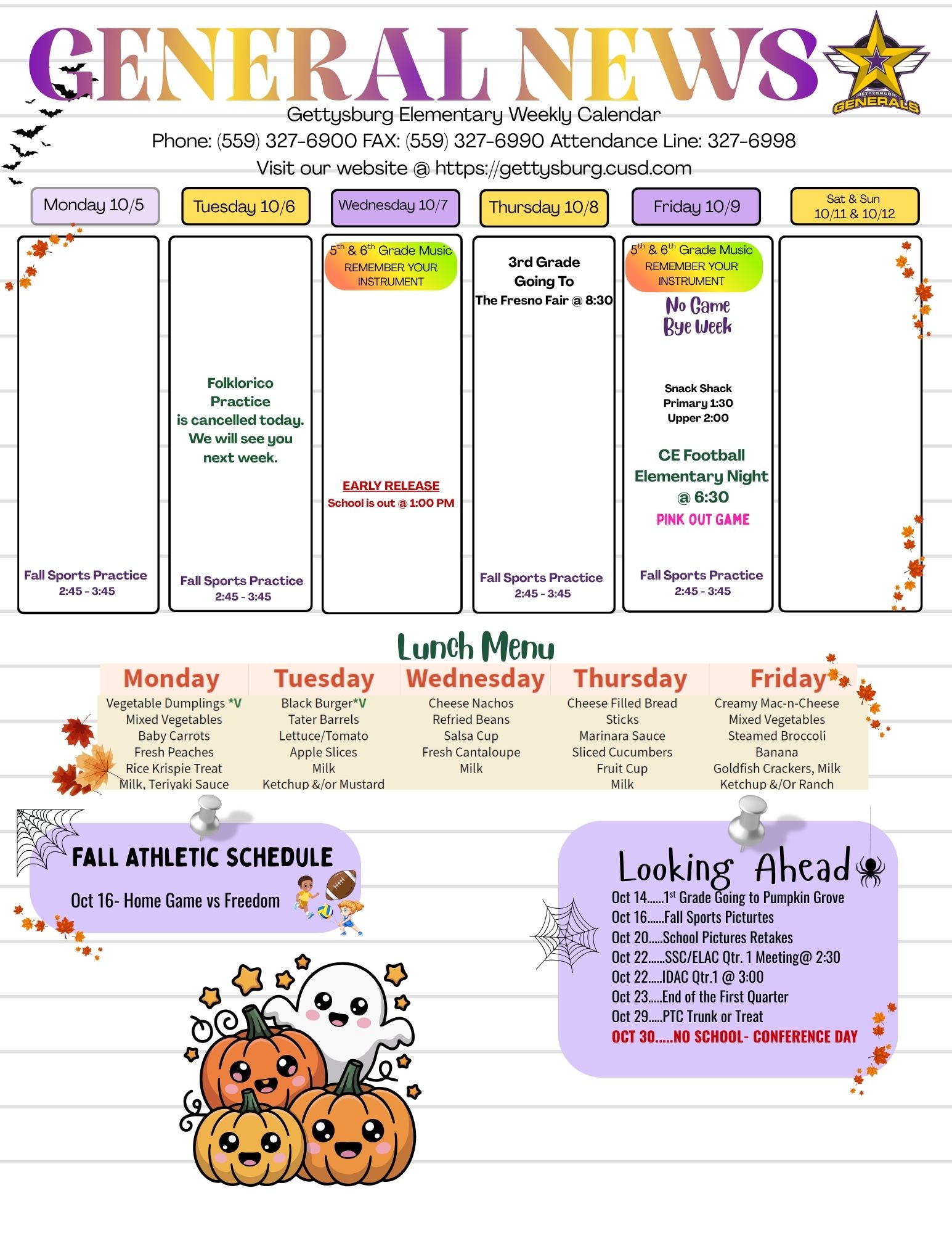 General News Week of 10/5/2026