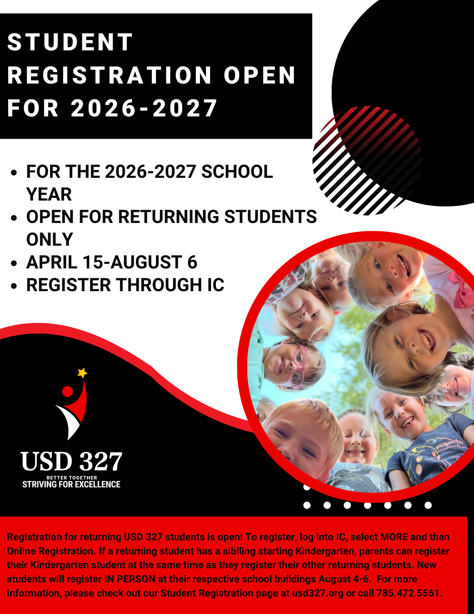 Returning Student Registration is OPEN!