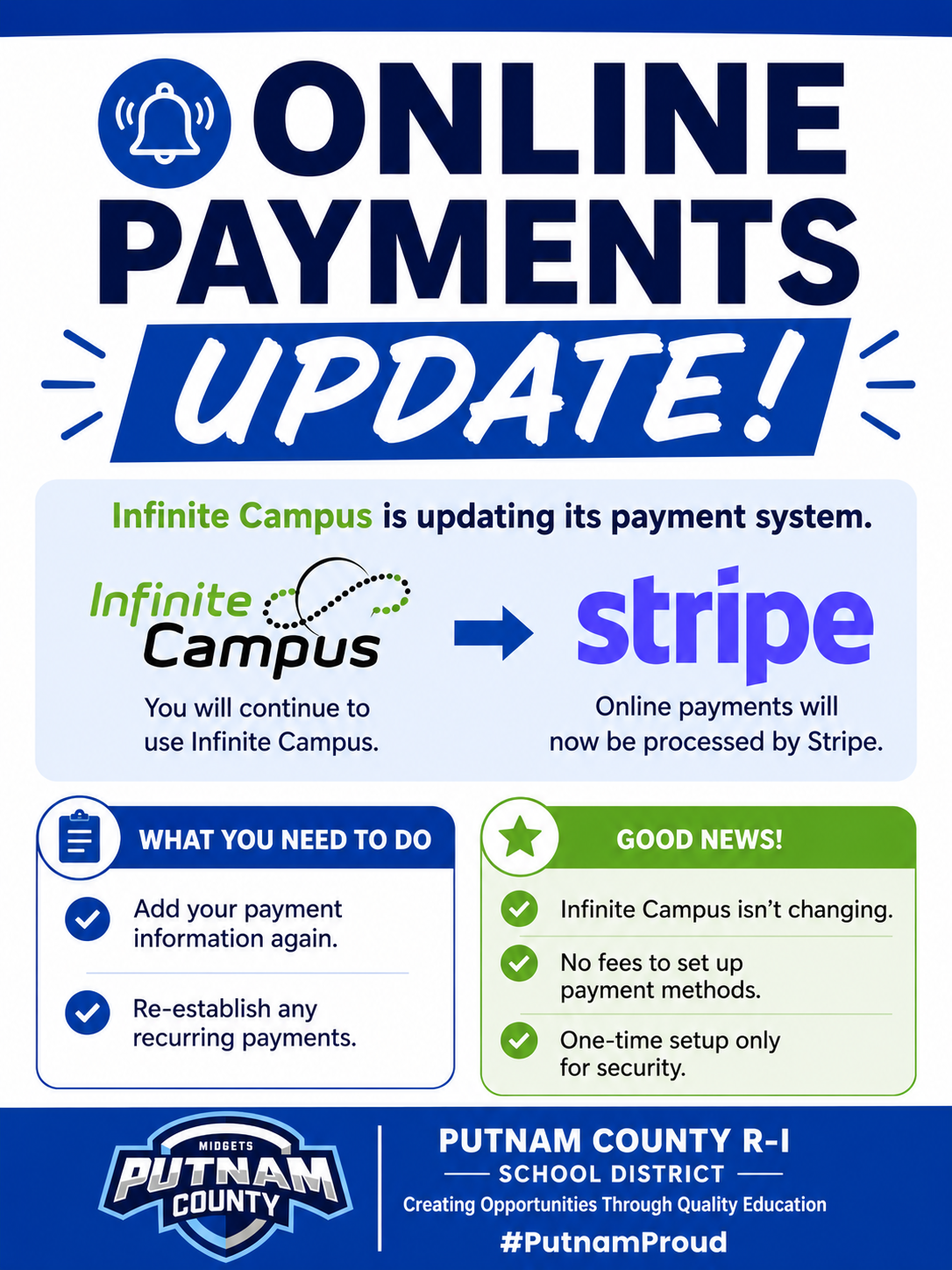📢 Important Infinite Campus Online Payment Update