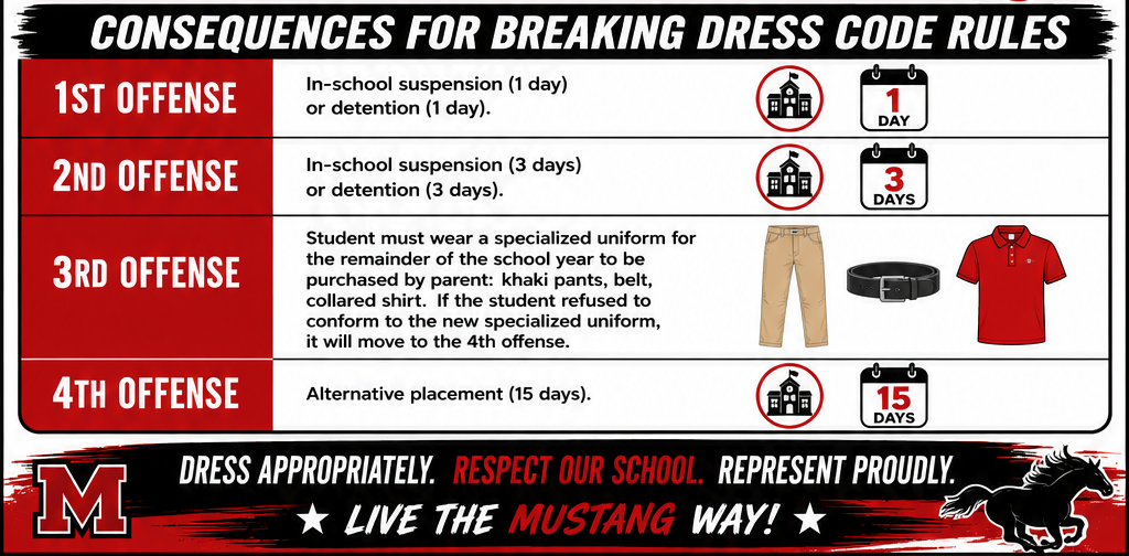 Violation of Dress Code Consequences 