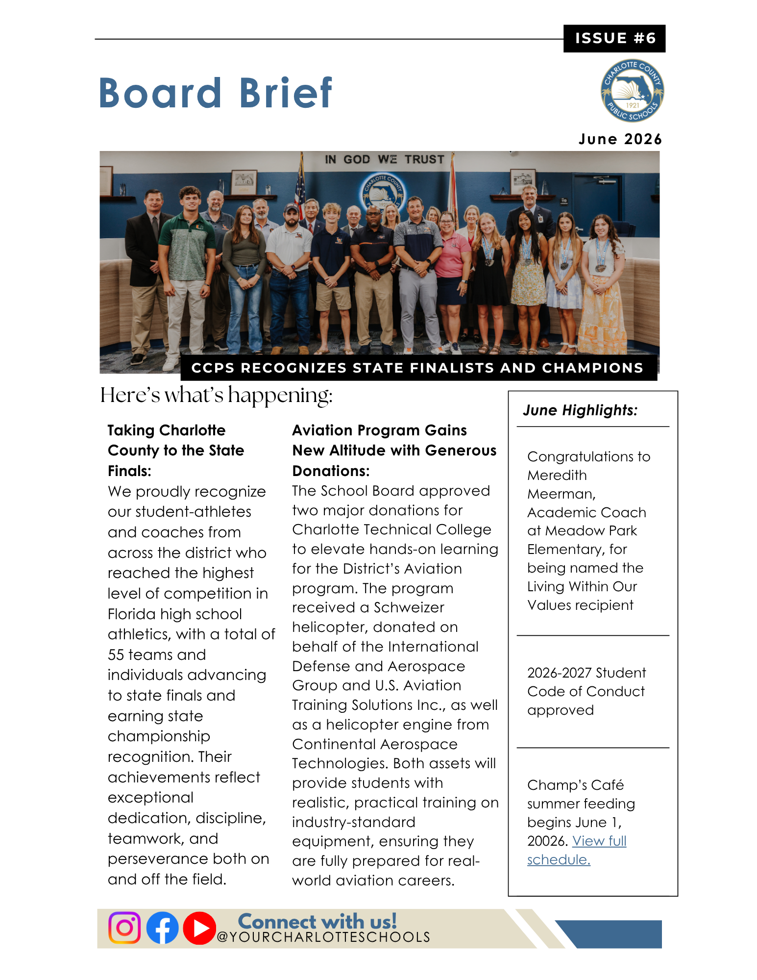 The Latest on CCPS: Your June Board Brief