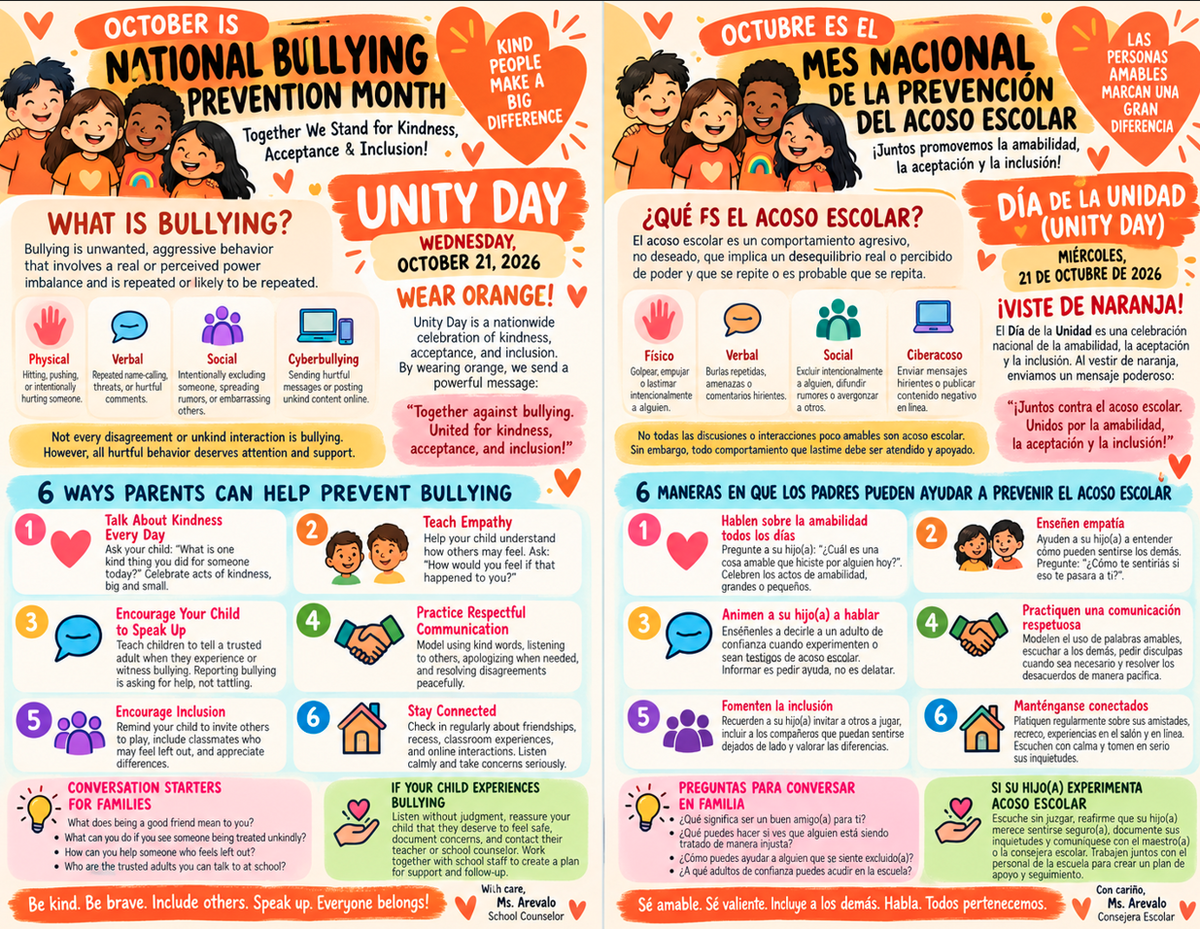 October is Bullying Prevention Month