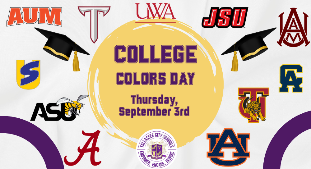 College Colors Day - Save the Date - NEXT Thursday