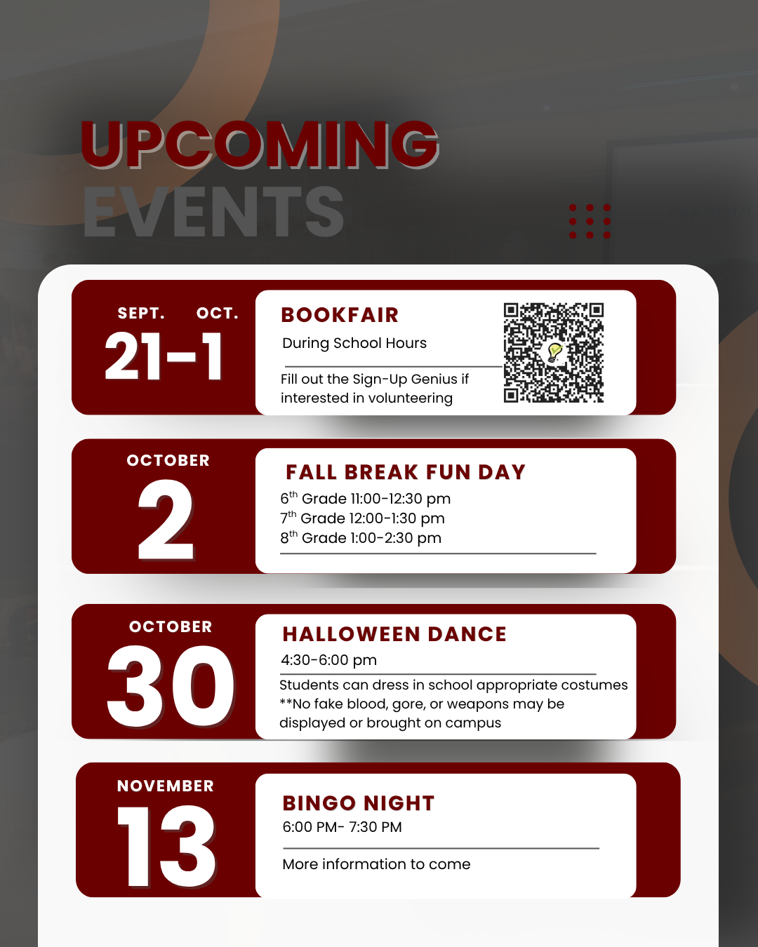 Upcoming Events