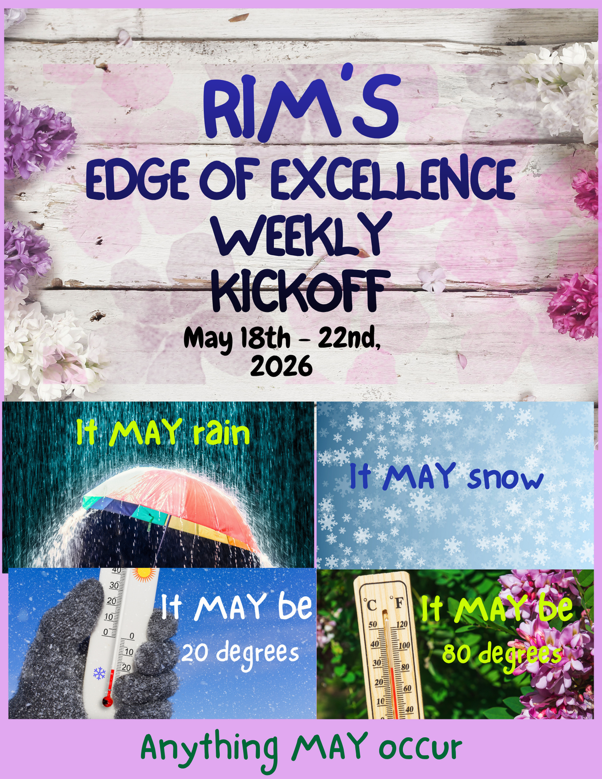 May 18th-22nd, 2026: RIM's Edge of Excellence Weekly Kickoff