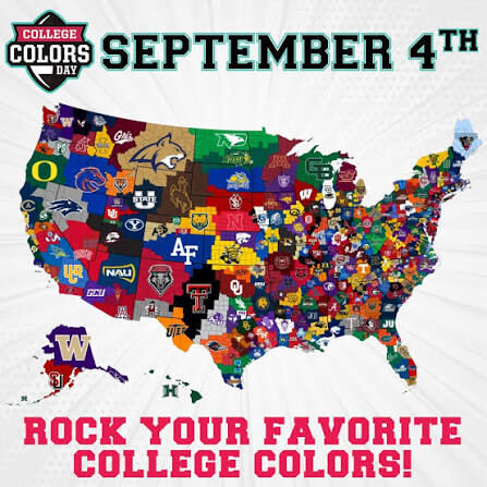 College Colors Day is Tomorrow 9.4.26