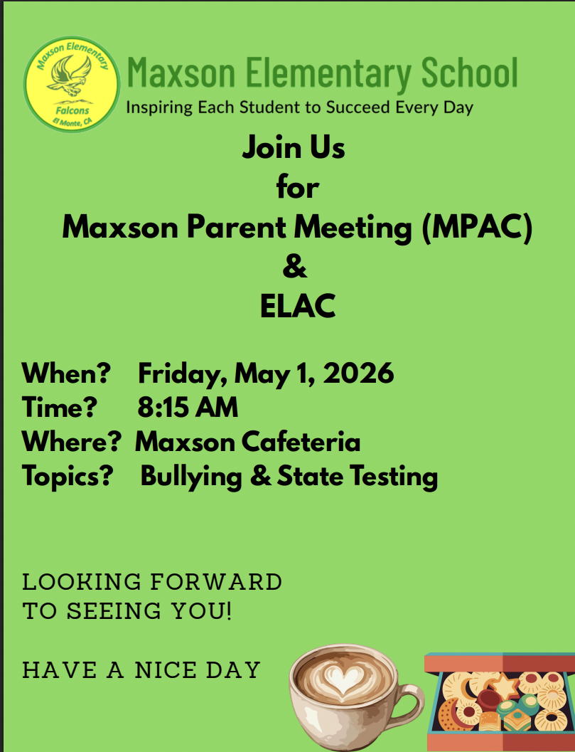 Maxson's Parent Meeting