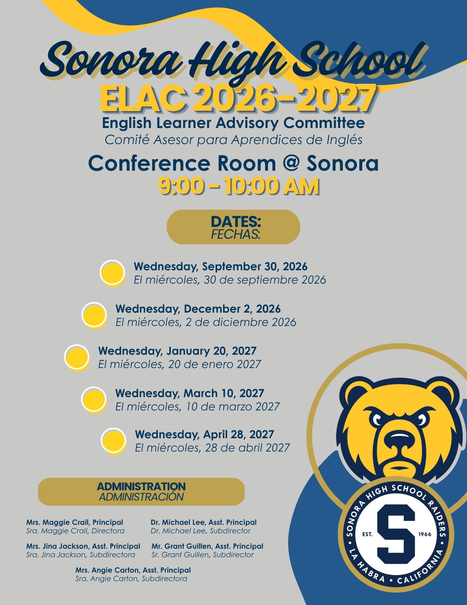 English Learner Advisory Committee (ELAC)