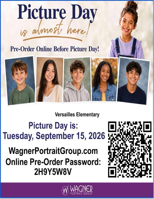 Elementary Student Picture Day - Tuesday, September 15, 2026