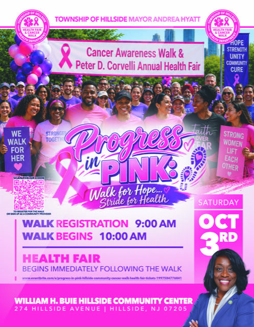 Hillside Township Annual Cancer Awareness Walk & Health Fair - October 3, 2026
