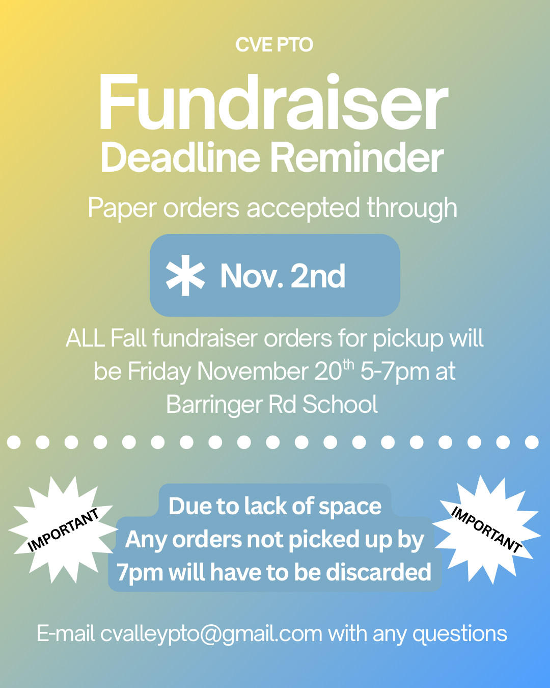 A message from the Elementary PTO