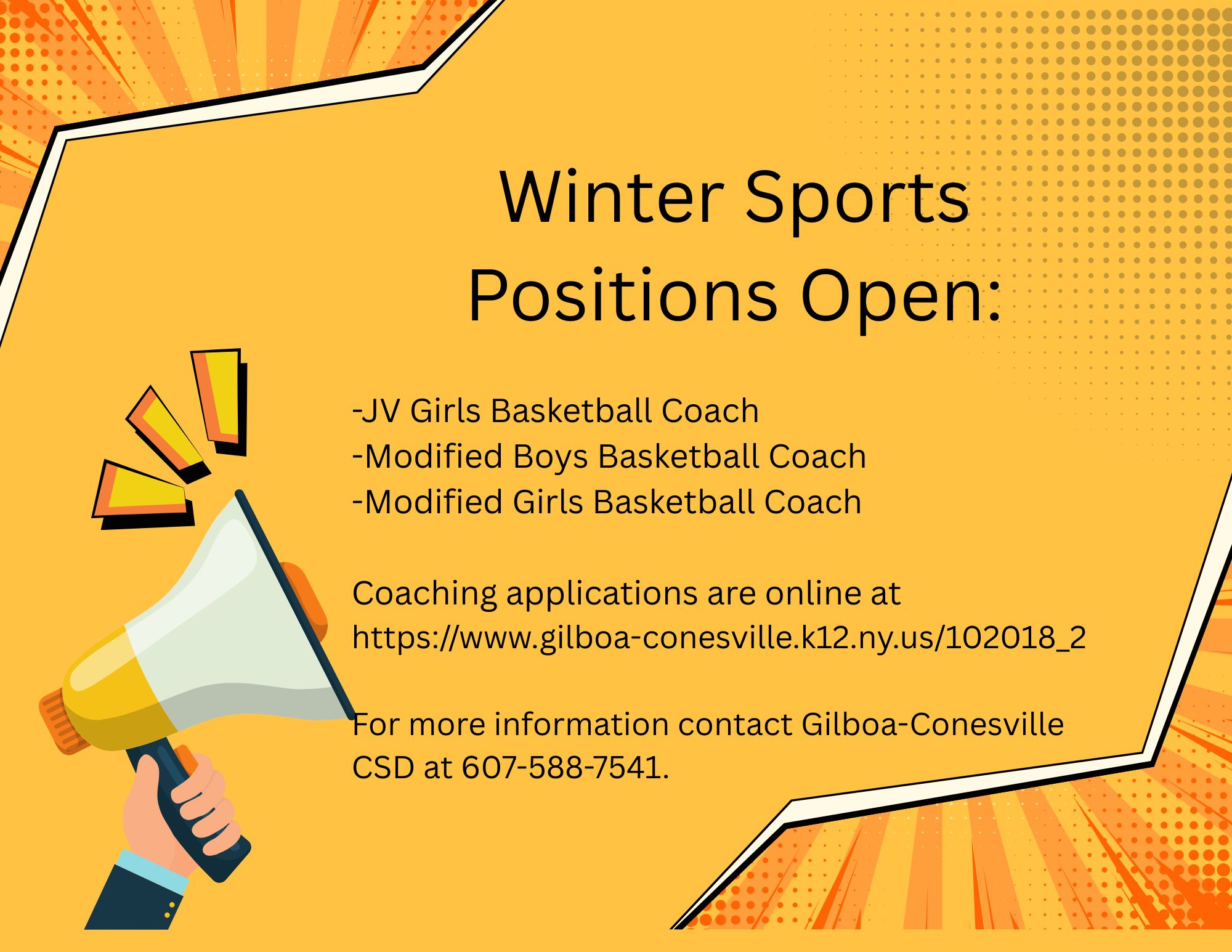 Winter Sports Positions Open