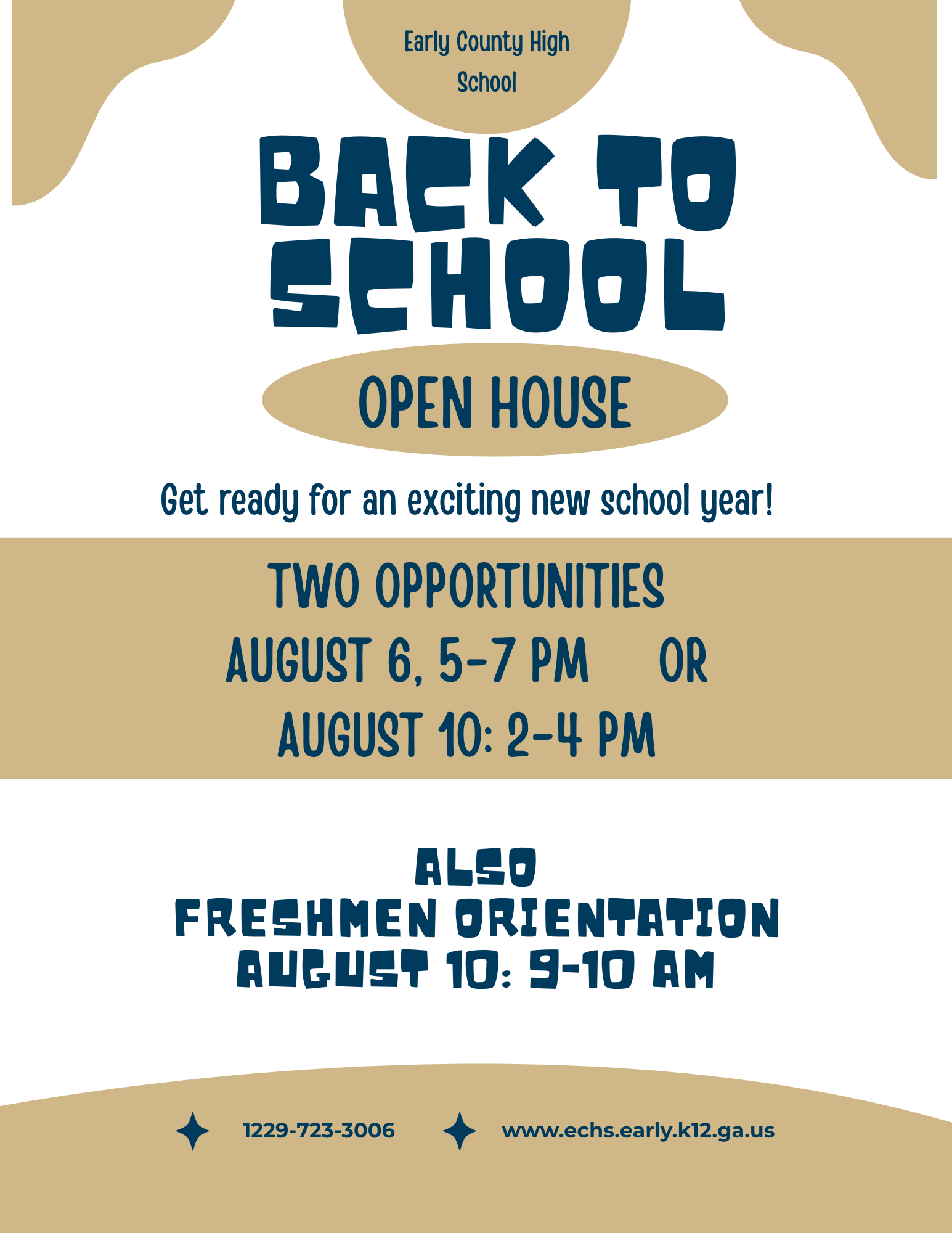 Open House Opportunities and Freshmen Orientation
