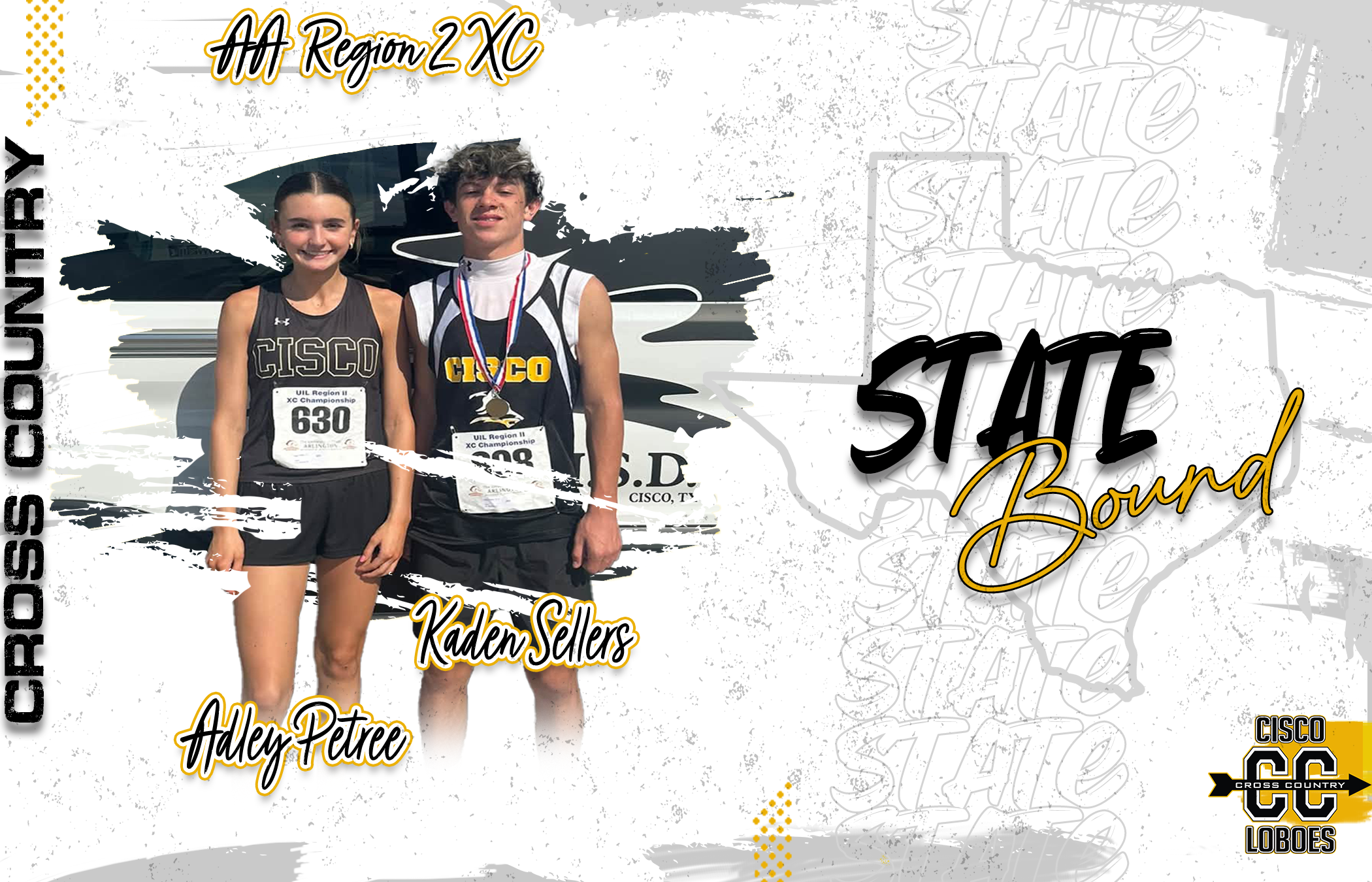 State Qualifiers!!!  Varsity Girls- Adley Petree 17th Varsity Boys- Kaden Sellers 10th 