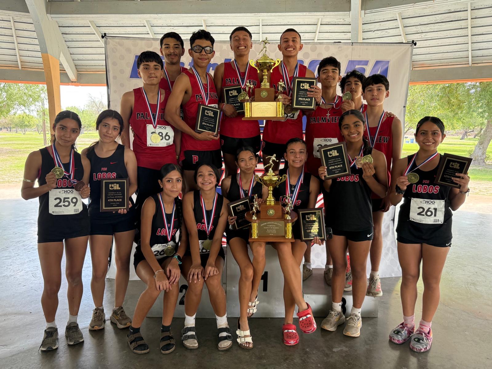 🏆🐺❤️🖤 DOUBLE THE VICTORY! PALMVIEW LOBOS CROWNED DISTRICT 30-5A CROSS COUNTRY CHAMPIONS! 🏃‍♀️🏃‍♂️🔥