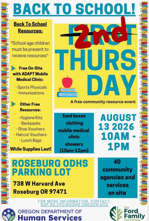 ODHS Back to School Event this Thursday
