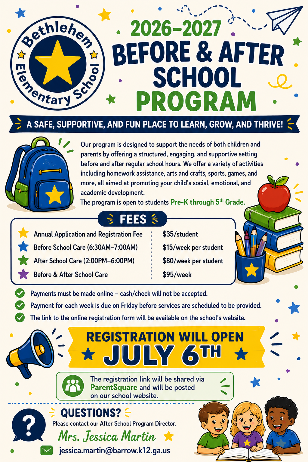 2026-2027 Before & After School Program Information