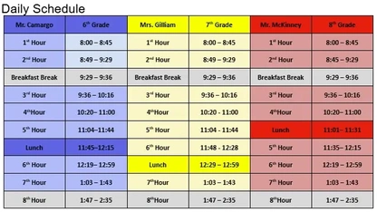 Bell Schedule