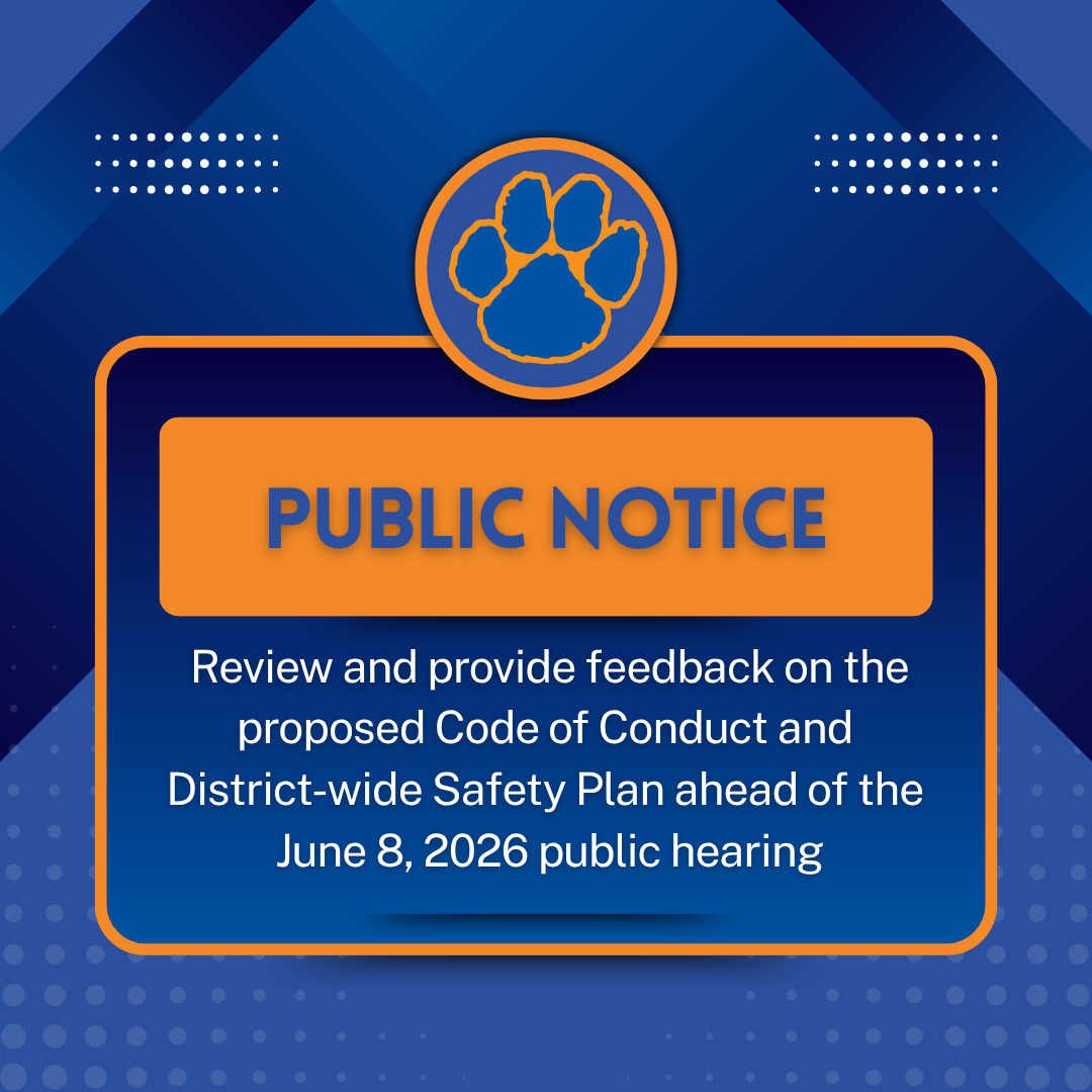 Public Notice: Code of Conduct and Safety Plan Review