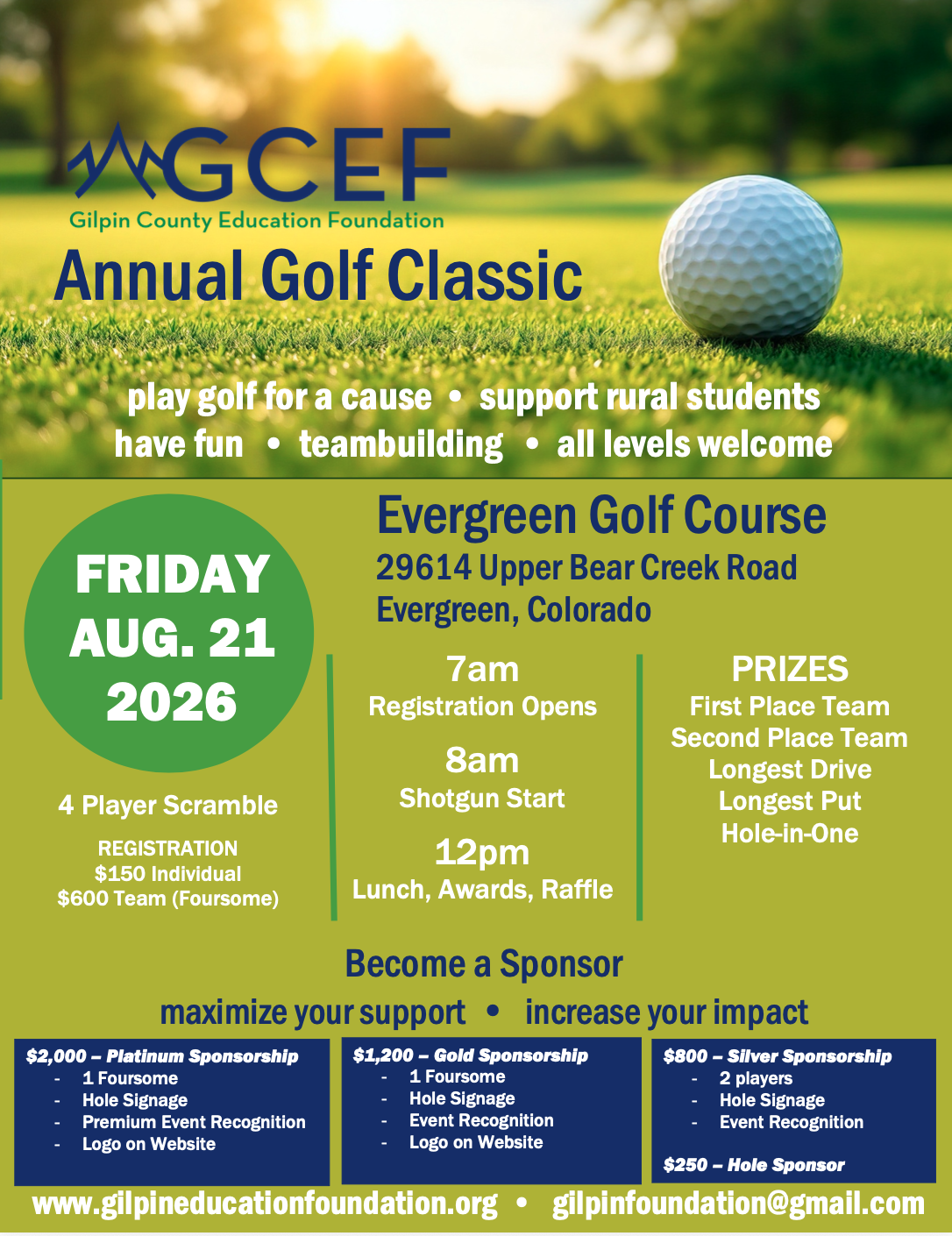 GCEF Golf Tournament Fundraiser