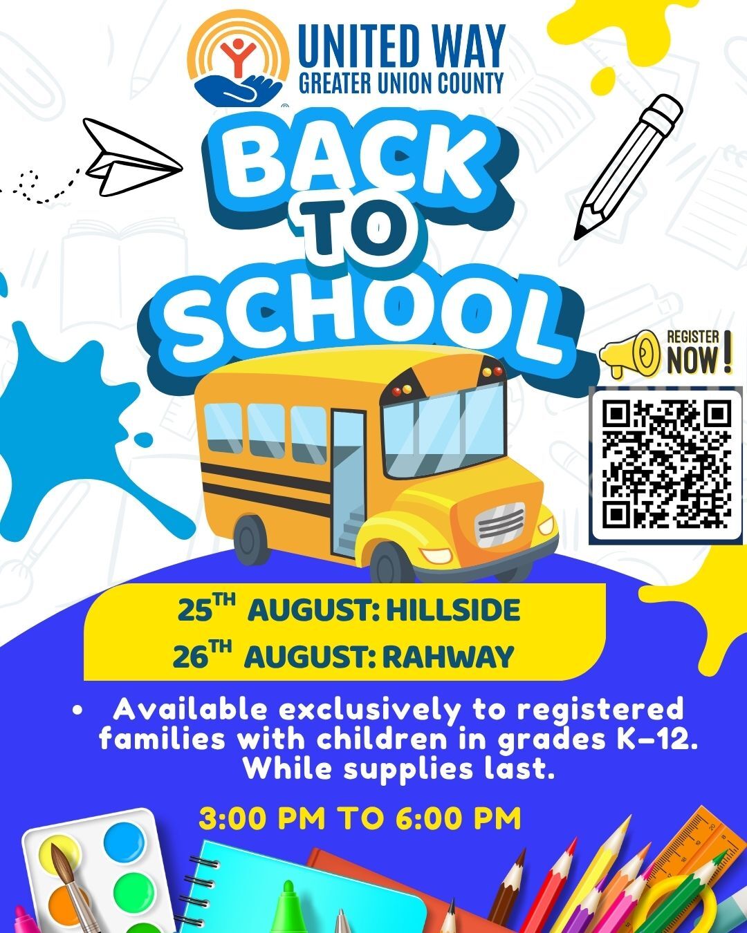 United Way of Greater Union County- 2026 Back to School Giveaway!
