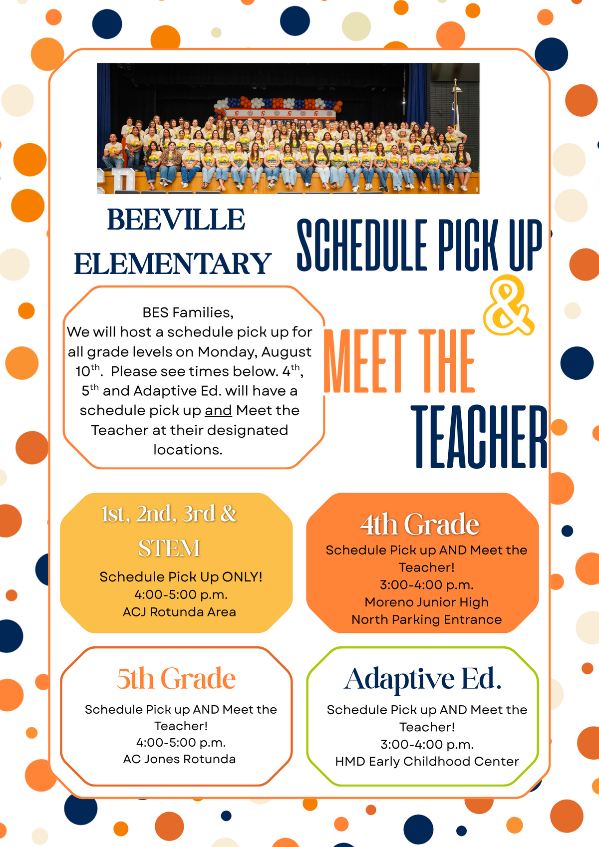 Beeville Elementary School Update - Meet the Teacher & More (8/8/2026)
