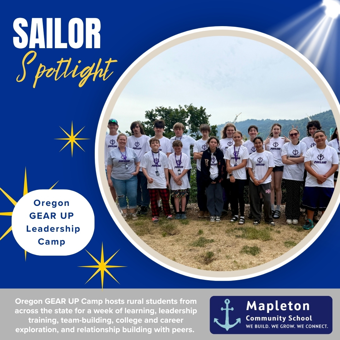 Sailor Spotlight: Oregon Gear Up Leadership Camp