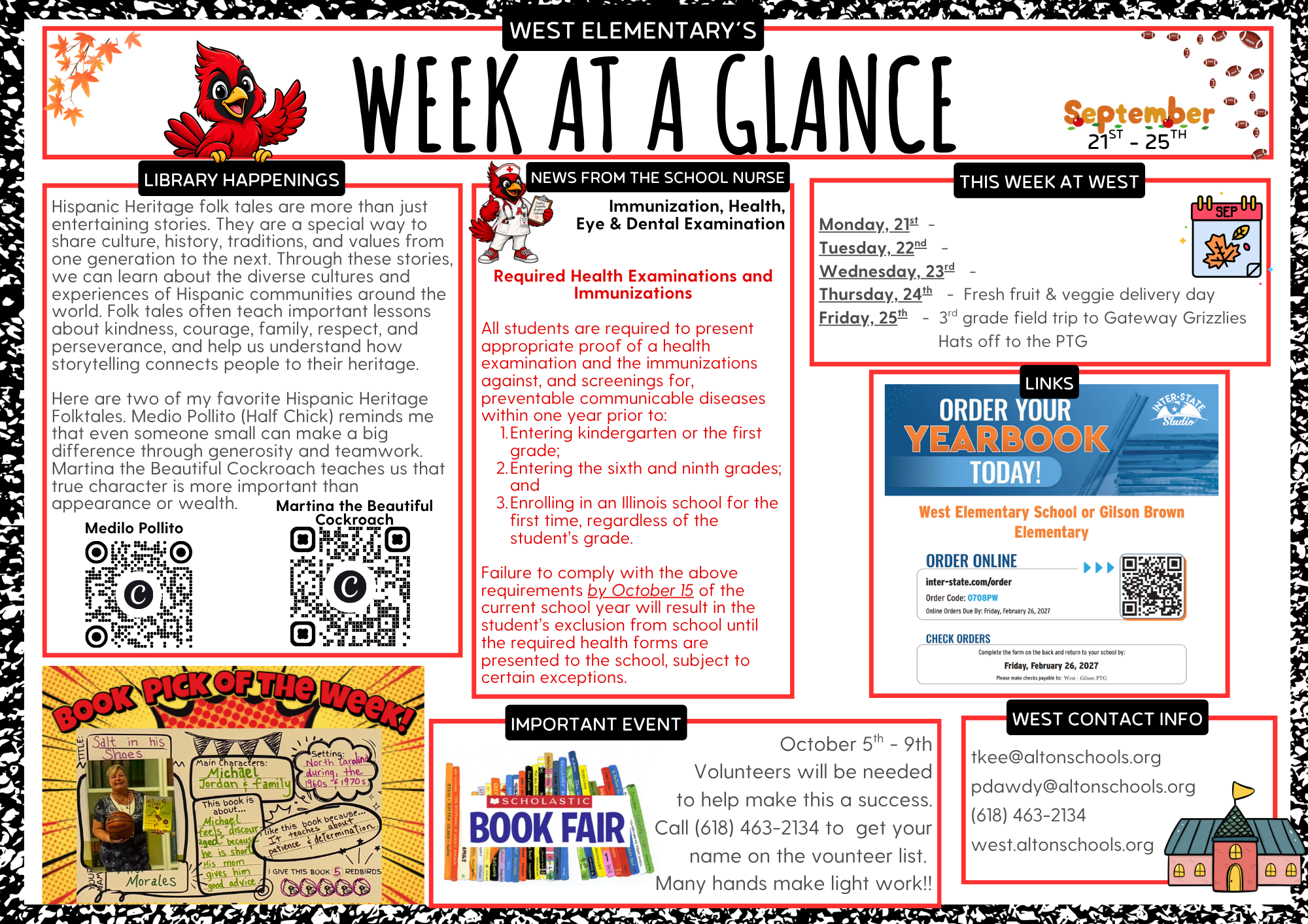 Week at a Glance - September 21st