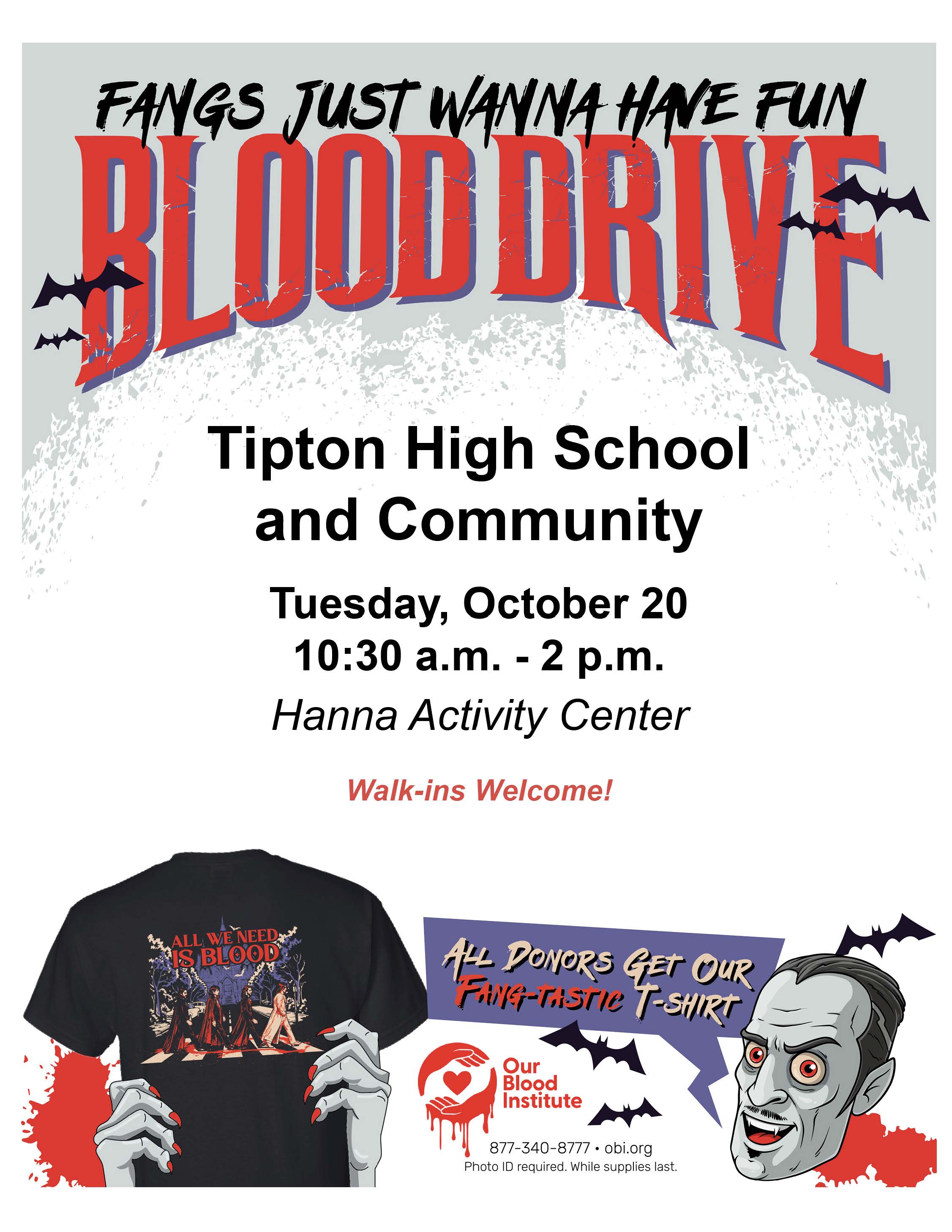 Blood Drive Oct 20