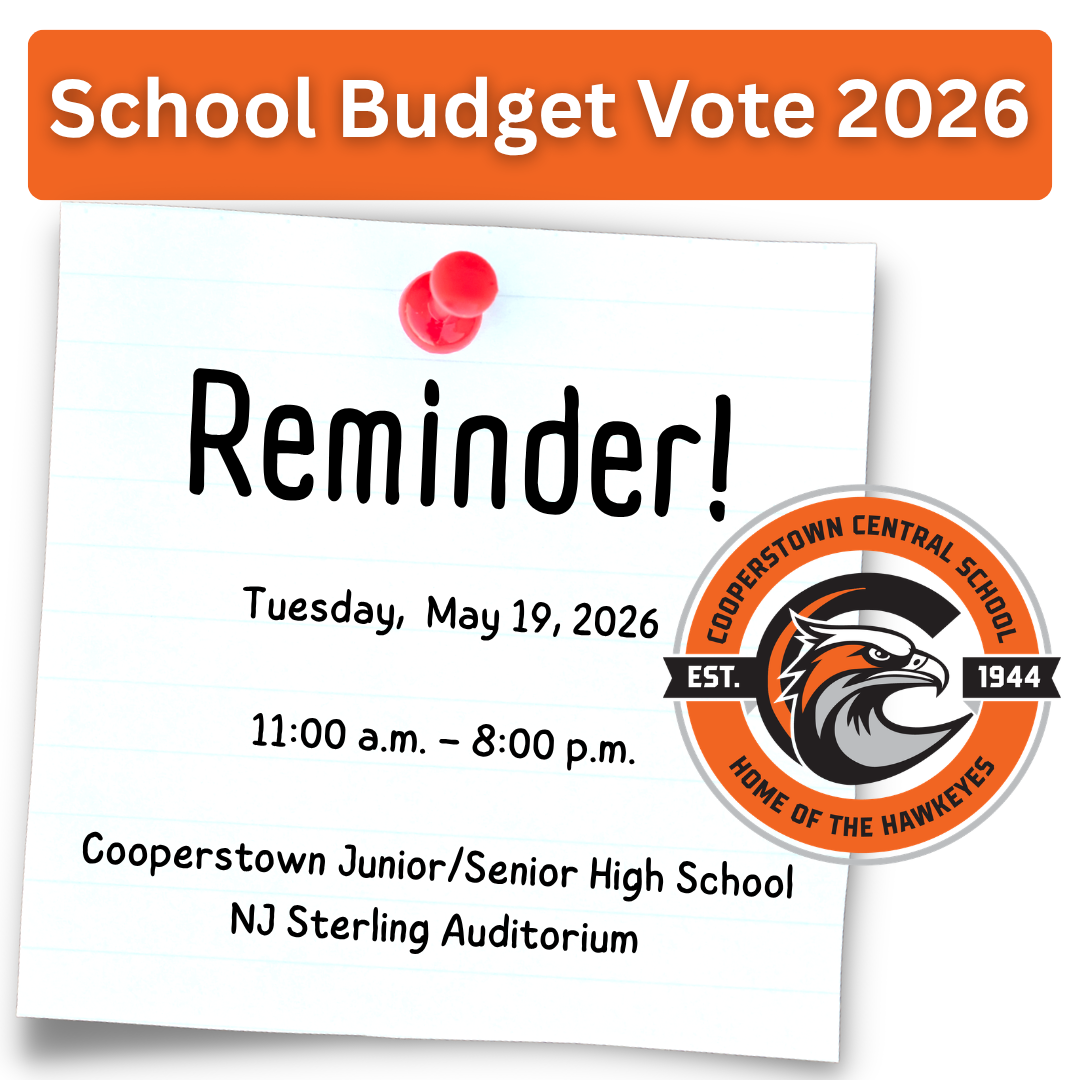 📌 Reminder: School Budget Vote on Tuesday, May 19
