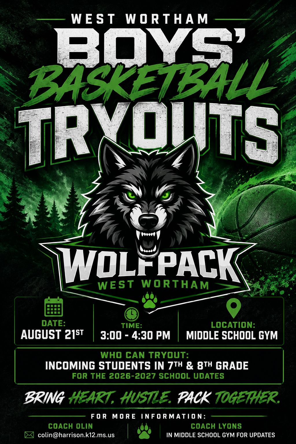 West Wortham Boys Basketball Tryouts