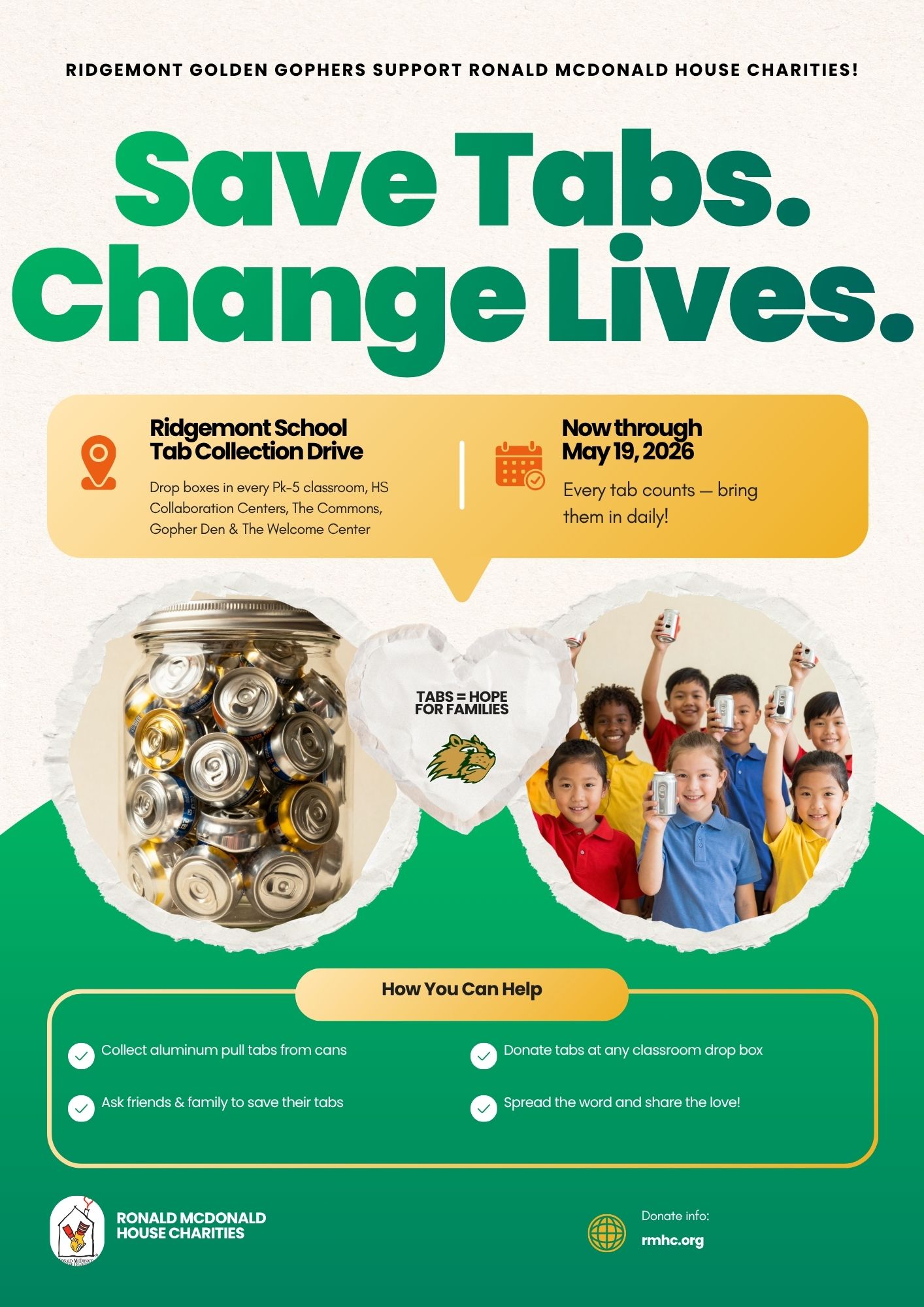 Save Tabs. Change Lives.