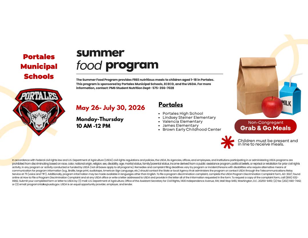 Reminder of the Summer Food Program 