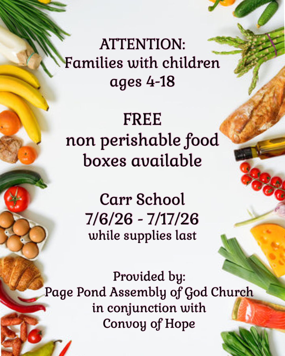 Free Non Perishable Food Boxes Available