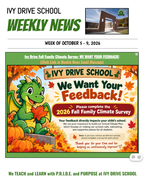 Ivy Drive Weekly News - Week of 10/5